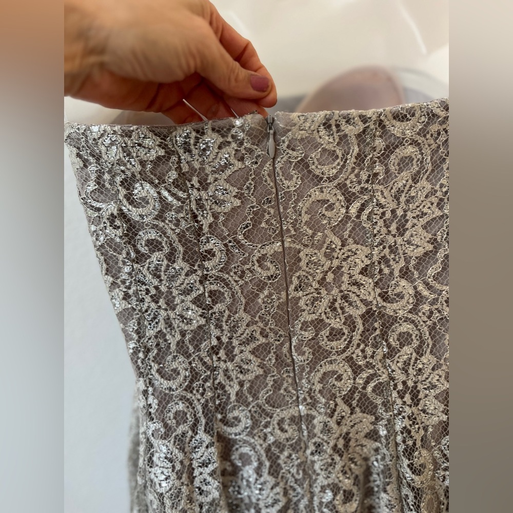 Cache strapless silver sparkly dress size 6 - Picture 6 of 7